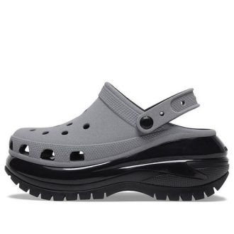 Sabots réfléchissants Crocs Mega Crush « Gris Noir » 209172-1LP