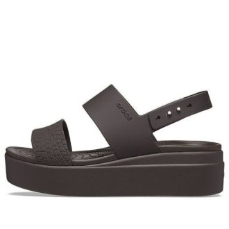 Sandale basse Crocs Brooklyn Croco Espresso (femme) « Marron » 208585-206