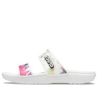 Sandale Crocs Classic Tie-dye Graphic (femme) « Noir Vert » 207283-94S