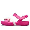 Sandales à bout rond Crocs (GS) Lina Flower Charm « Rose » 205530-6X0