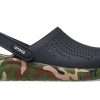 Sandales classiques Crocs LiteRide Shoe Printing unisexes, noires, 206491-0C4