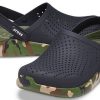 Sandales classiques Crocs LiteRide Shoe Printing unisexes, noires, 206491-0C4