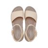 Sandales compensées à bride cheville Crocs Brooklyn (femmes) « Crème, blanc et marron » 209406-2DS
