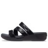 Sandales compensées à lanières Crocs (femmes) Boca « Noir » 207645-001