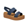 Sandales compensées tissées Crocs Brooklyn (femmes) « Bleu marron » 209977-410