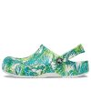 Sandales Crocs 4, imprimé extérieur, talon plat, plage, sport, blanc et vert, « Blanc et vert » 206230-1C8