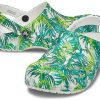 Sandales Crocs 4, imprimé extérieur, talon plat, plage, sport, blanc et vert, « Blanc et vert » 206230-1C8