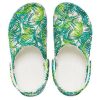 Sandales Crocs 4, imprimé extérieur, talon plat, plage, sport, blanc et vert, « Blanc et vert » 206230-1C8