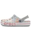 Sandales Crocs Bayaband Beach gris clair à fleurs 206232-0GN
