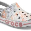 Sandales Crocs Bayaband Beach gris clair à fleurs 206232-0GN