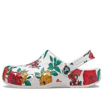 Sandales Crocs Beach à fleurs blanches « Blanc, rouge, vert » 206230-10D