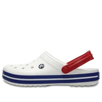 Sandales Crocs Beach unisexes blanches et bleues « Blanc Bleu » 11016-11I
