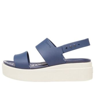 Sandales Crocs Brooklyn à semelle épaisse (femmes) – Bleu-gris (206453-46K)