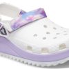 Sandales Crocs Classic Casual unisexes blanches et violettes « Blanc violet » 207772-577