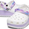 Sandales Crocs Classic Casual unisexes blanches et violettes « Blanc violet » 207772-577