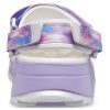 Sandales Crocs Classic Casual unisexes blanches et violettes « Blanc violet » 207772-577