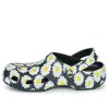 Sandales Crocs Classic Clo Daisy Full Print unisexes noires 206375-0ZI