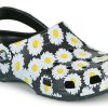 Sandales Crocs Classic Clo Daisy Full Print unisexes noires 206375-0ZI