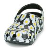 Sandales Crocs Classic Clo Daisy Full Print unisexes noires 206375-0ZI