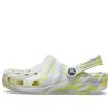 Sandales Crocs Classic Clog Marble Beach Sports unisexes, blanc et gris, 206867-1FJ