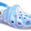 Sandales Crocs Classic Clog Marble Beach Sports unisexes blanches et bleues « Blanc Bleu » 206867-1FK