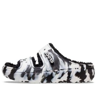 Sandales Crocs Classic Cozzzy marbrées « Noir et blanc » 207907