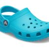 Sandales Crocs Classic Small pour garçons, chaussures de plage, de sport, d&rsquo;extérieur, bleues, 204536-4SL