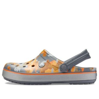 Sandales Crocs Crocband imprimées, noir/orange/camouflage, « Black Orange » 205834-02Q