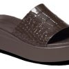 Sandales Crocs (femmes) Brooklyn Croco Shine Slide « Espresso » 209253-206