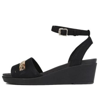 Sandales Crocs (femmes) couleur café métallisé « Doré et noir » 205800-98A