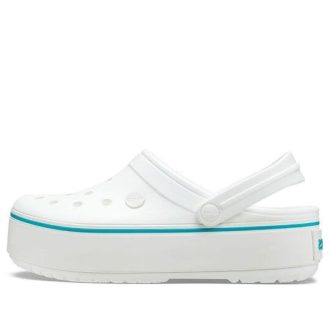 Sandales Crocs (femmes) légères et confortables pour la plage, blanc et bleu, « Blanc et bleu » 205434-1E0