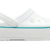 Sandales Crocs (femmes) légères et confortables pour la plage, blanc et bleu, « Blanc et bleu » 205434-1E0