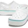 Sandales Crocs (femmes) légères et confortables pour la plage, blanc et bleu, « Blanc et bleu » 205434-1E0