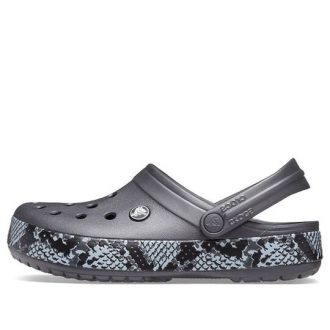 Sandales Crocs (femmes) motif serpent noir graphite 206380-02W