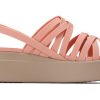 Sandales Crocs (femmes) à semelle épaisse, confortables et tendance, roses, 206751-6RL