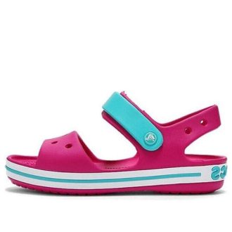 Sandales Crocs (GS) à bride Crocband « Rose Bleu » 12856-6LH
