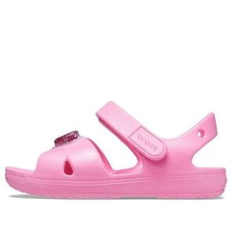 Sandales Crocs (GS) Classic Cross-Strap Charm « Rose » 206947-669