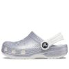 Sandales Crocs (GS) Classic Glitter « Blanc argenté » 206993-94S