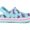 Sandales Crocs (PS) 4 à imprimé, talon plat, pour la plage et le sport, bleues, 206178-4O9