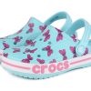 Sandales Crocs (PS) 4 à imprimé, talon plat, pour la plage et le sport, bleues, 206178-4O9