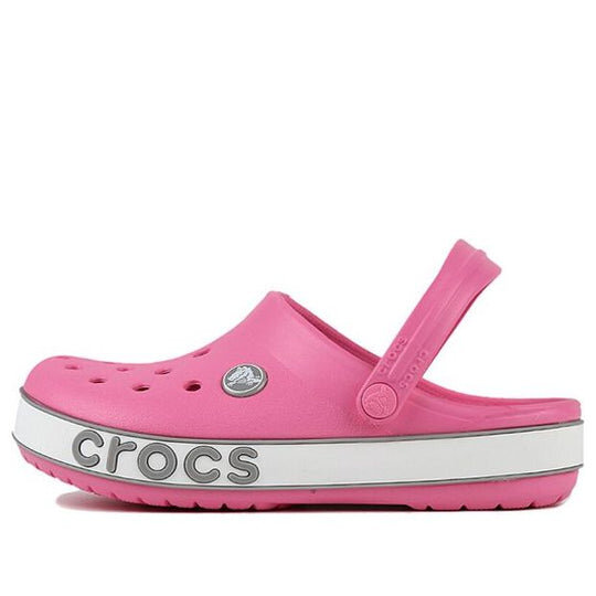 Sandales Crocs (PS) Crocband Bold Logo Outdoor à talon plat, style sport minimaliste, roses, 206022-65Y