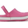 Sandales Crocs (PS) Crocband Bold Logo Outdoor à talon plat, style sport minimaliste, roses, 206022-65Y