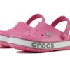 Sandales Crocs (PS) Crocband Bold Logo Outdoor à talon plat, style sport minimaliste, roses, 206022-65Y