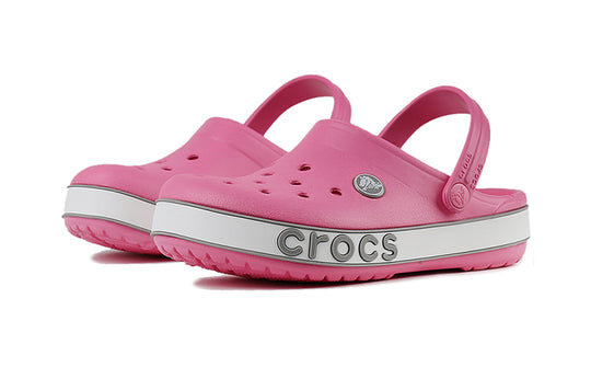 Sandales Crocs (PS) Crocband Bold Logo Outdoor à talon plat, style sport minimaliste, roses, 206022-65Y