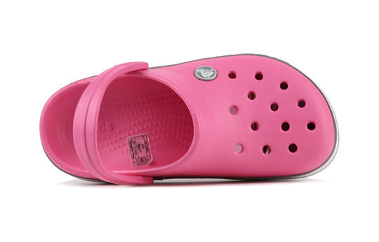 Sandales Crocs (PS) Crocband Bold Logo Outdoor à talon plat, style sport minimaliste, roses, 206022-65Y