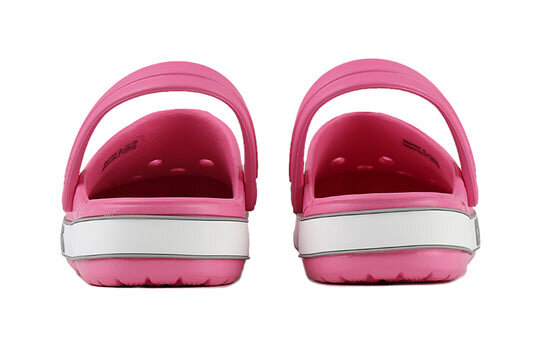 Sandales Crocs (PS) Crocband Bold Logo Outdoor à talon plat, style sport minimaliste, roses, 206022-65Y