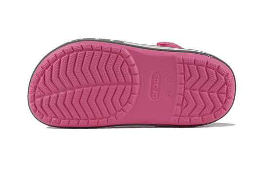 Sandales Crocs (PS) Crocband Bold Logo Outdoor à talon plat, style sport minimaliste, roses, 206022-65Y
