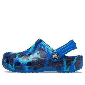 Sandales Crocs (PS) à imprimé camouflage bleu plage 205813-4JL