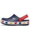 Sandales Crocs (PS) Mickey Outdoor à talon plat, bleu foncé, 207077-410