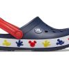Sandales Crocs (PS) Mickey Outdoor à talon plat, bleu foncé, 207077-410